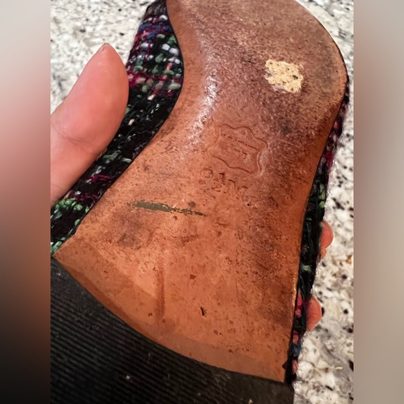 Talbots Women's Tartan Plaid Ballet Flats Woven Multi Color Yarn Bow Size 9.5 - Picture 7 of 9